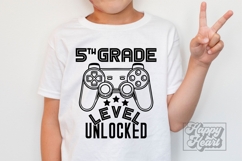 5th Grade Unlocked Level Up SVG - Back To School Gamer PNG Product Image 3