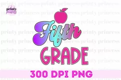 5th Grade Teacher png, Back to School School Sublimation Product Image 3