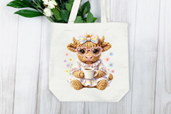 Cute Highland Cow Easter png Product Image 7