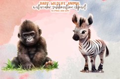 Watercolor Baby Wildlife Animal Sublimation Clipart Product Image 6