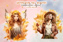 Watercolor Fall Beauties Sublimation Clipart Product Image 6