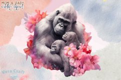 Mom &amp; Baby Wildlife Animal Watercolor Clipart - 12 Variation Product Image 7