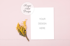 Bridal Shower Invitation Mockup, Blush Wedding Stationery Product Image 1