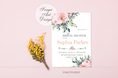 Bridal Shower Invitation Mockup, Blush Wedding Stationery Product Image 4