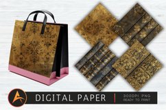 5x7 Ornate Gold Book Covers Digital Paper Product Image 1