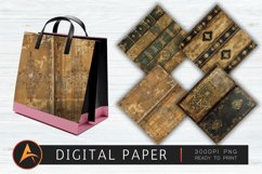 5x7 Ornate Gold Book Covers Digital Paper Product Image 1