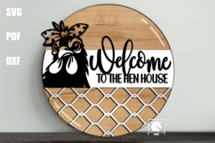 Welcome to the Hen House Sign SVG | Chicken Door Hanger SVG Product Image 1