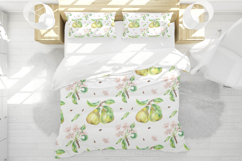 Pear Watercolor Seamless Patterns, Flower Fruit Illustration Product Image 7