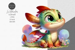 Fantasy clipart, Baby dragon clipart Product Image 1