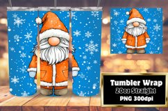 Festive Gnome Christmas Tumbler Wrap Sublimation 20oz Product Image 1