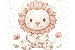 Pink Floral Stuffed Animal Clipart PNG, Cute Stuffed Animals Product Image 2