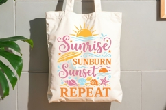 Sunrise Sunburn Sunset Repeat Svg, Summer Vacation Svg. Product Image 7
