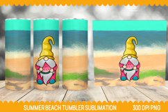 Summer Tumbler Sublimation, Beach Tumbler, Beach Gnome Product Image 1