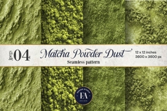Matcha Powder Texture, Green Matcha Dust Digital Paper Product Image 1