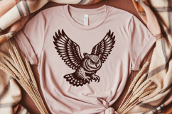 Owl SVG File | Flying Owl Vintage Engraving Vector Design Product Image 2