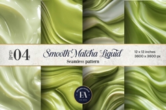 Matcha Liquid Marble, Green Abstract Swirl Digital Paper Product Image 1