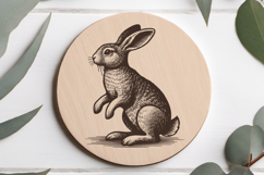 Rabbit Laser SVG Cut Files|Bunny Vintage Engraving Clipart Product Image 2