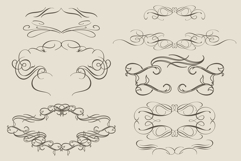 Hand drawn vintage ornaments set Product Image 8