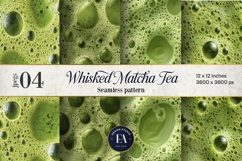 Matcha Foam Texture, Green Bubble Pattern Product Image 1