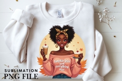 Motivational Autumn melanin woman png Product Image 5