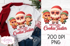 Official cookie tester PNG, Cute Santa sublimation Design Product Image 2