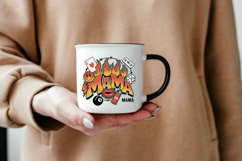Flame Mama Sublimation Design | Retro Edgy Mama PNG Product Image 5