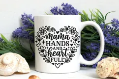 Mama Hands And Heart Full Svg, Mom life Svg, Tired Mom Svg. Product Image 7