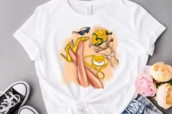 Fashion illustration, foot shoes art instant download Product Image 6