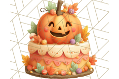 Realistic Halloween Cake Clipart PNG, Spooky Desserts Product Image 2