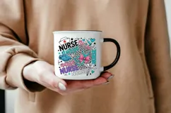 Nurse Nurse Nurse PNG Leopard Print, Cute Nurse Collage Subl Product Image 6