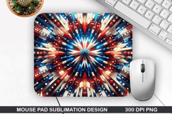 Fireworks Mouse Pad Sublimation, 4th Of July Mouse Pad PNG Product Image 1