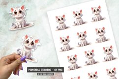 Cute cat sticker, funny cat sticker png Product Image 1