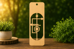 Personalized Letter F Wooden Bookmark with Minimalist Product Image 1