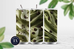 Matcha Ice Cream Pattern, Matcha Dessert Digital Paper Product Image 2