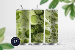 Matcha Foam Pattern, Matcha Froth Texture Digital Paper Product Image 2