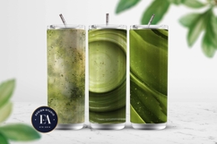 Spilled Matcha Texture, Green Abstract Liquid Digital Paper Product Image 2