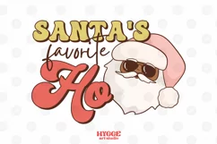 Santa's Favorite Ho Sublimation | Retro Christmas PNG Product Image 1