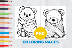 Teddy bear in a blanket Coloring Pages | Coloring book Product Image 1