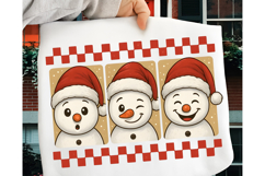 Snowman Christmas Brushstroke PNG, Snowman Christmas PNG Product Image 1