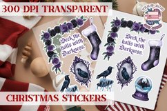 Christmas Sticker Sheet Gothic Dark Winter Holiday PNG Product Image 1