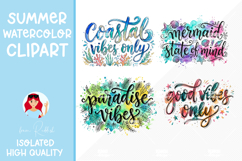 Summer Quotes Watercolor Cliparts Product Image 1