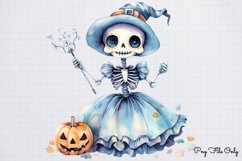 Pastel Halloween Skeleton Clipart Bundle PNG Product Image 7