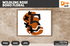 Wildling Rose Boho Floral Monogram Product Image 1