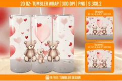 3D Bear In Snow Tumbler Wrap Designs Product Image 4