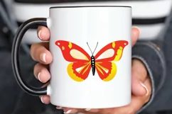 Watercolor Groovy Butterflies Sublimation PNG Product Image 3