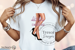 Fashion High Heels Quote PNG Chic Woman Legs Clipart set Product Image 8