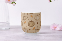 Vintage Pumpkin Coffee Seamless Pattern Product Image 6
