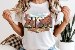 Zion National Park PNG, Vintage Utah Canyon Sublimation Product Image 6