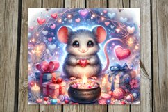 Valentine animals | 4 cute mouse Skinny tumbler Product Image 2