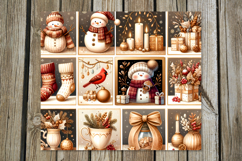 Xmas collage | vintage Skinny tumbler sublimation design P2 Product Image 2